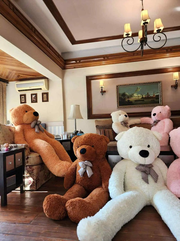 Six-foot giant plush teddy bear arranged as an oversized surprise gift