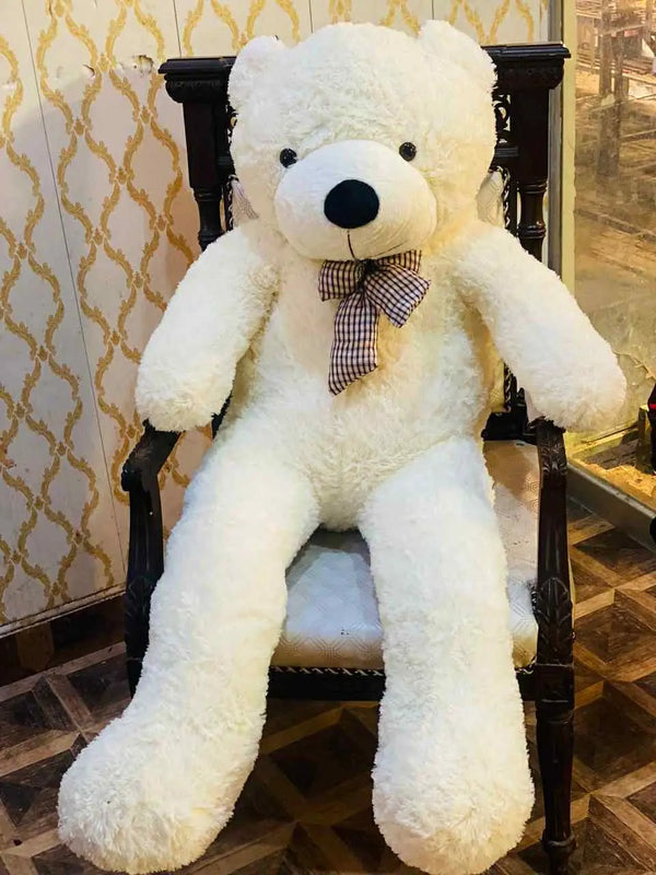 Super fluffy white teddy bear cute gift for birthdays and romantic occasions