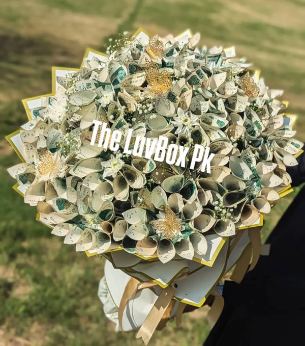 PKR 100,000 luxury Eid money bouquet with Eid Mubarak topper in Islamabad